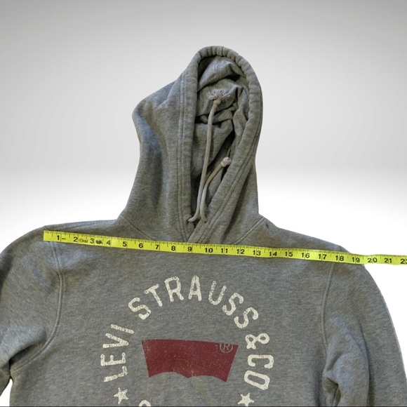 Levi’s Strauss distressed Grey Pullover Hoodie, Sweat Shirt - Picture 13 of 16